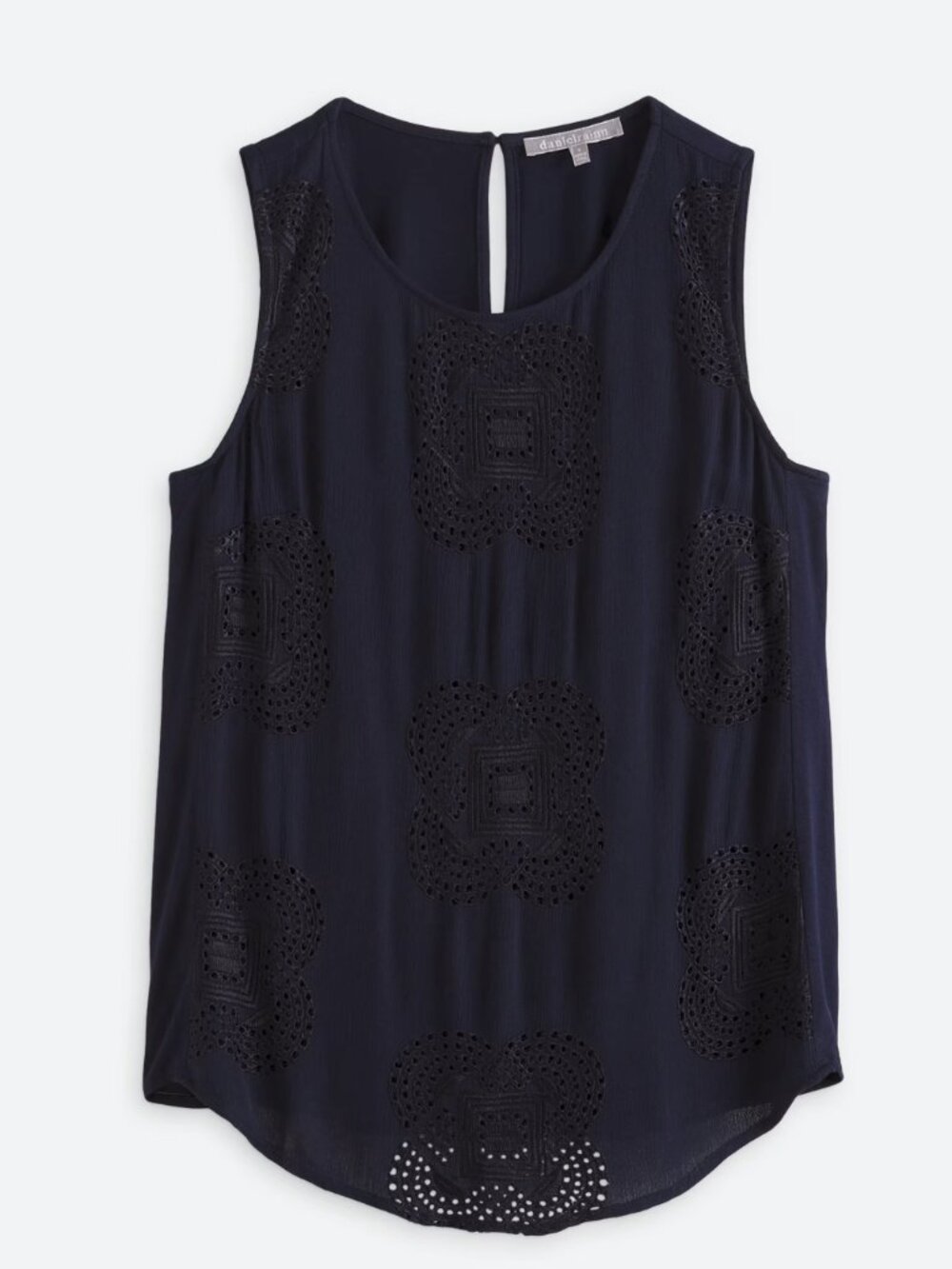 Daniel Rainn Lovina Embroidered Mixed Material Top